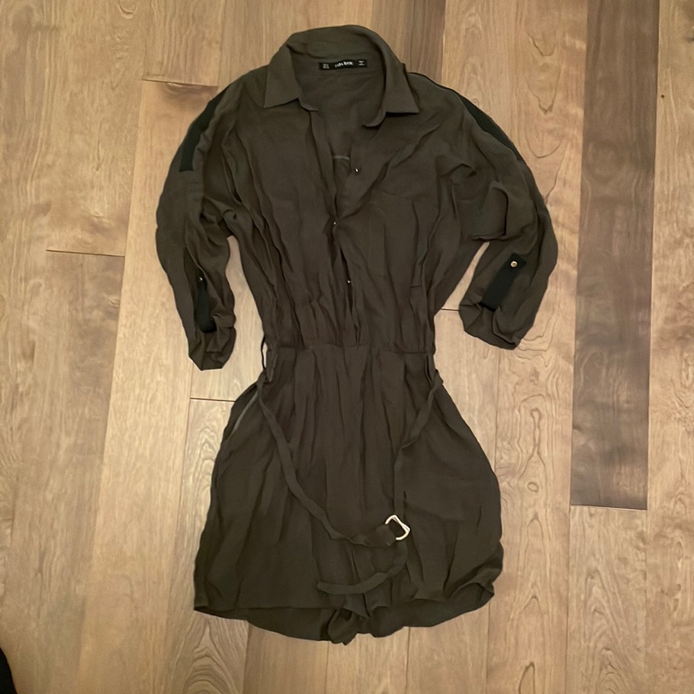 Zara romper black and olive green